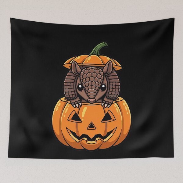 Item preview, Cute Armadillo in Jack-O'-Lantern Halloween Fun designed and sold by k3rstman1.