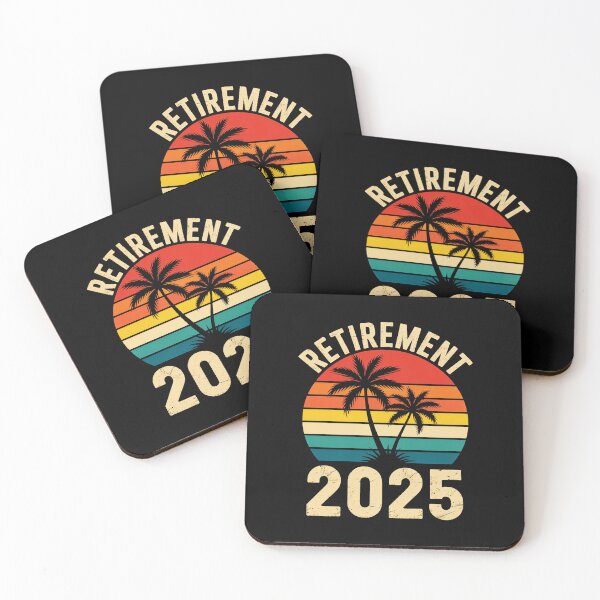 Item preview, Retro Sunset Palm Trees Retirement 2025 designed and sold by sparks269.