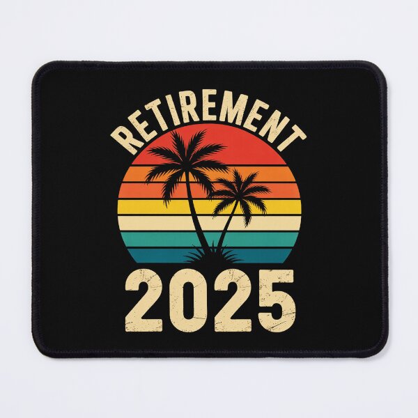 Item preview, Retro Sunset Palm Trees Retirement 2025 designed and sold by sparks269.