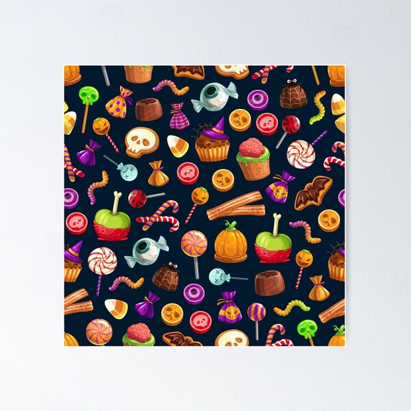 Item preview, Colorful Halloween Candy Pattern Notebook – Fun Spooky Sweet School Supplies designed and sold by FestivityFinds.