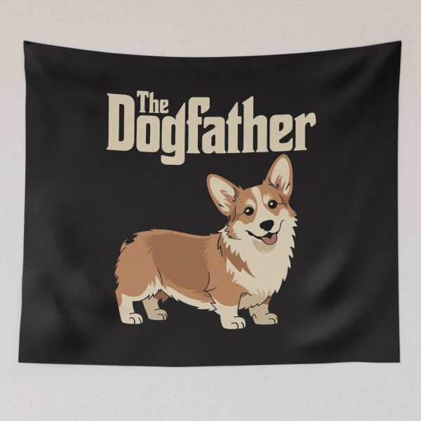 Item preview, The Dogfather Welsh Corgi designed and sold by Ikwalima.