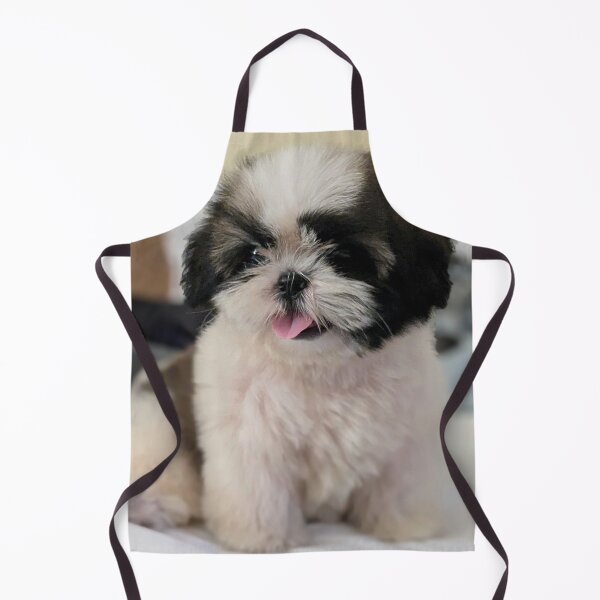 Item preview, Cute Shih Tzu Puppy Sitting on the Bed designed and sold by VanGaldo.