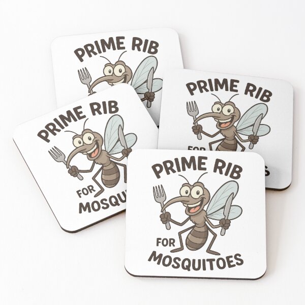 Item preview, Prime Rib for Mosquitoes – Funny Camping Bug Bite Cartoon Humor Design designed and sold by inkoutninja.