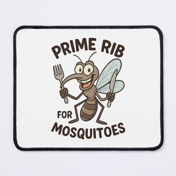 Item preview, Prime Rib for Mosquitoes – Funny Camping Bug Bite Cartoon Humor Design designed and sold by inkoutninja.