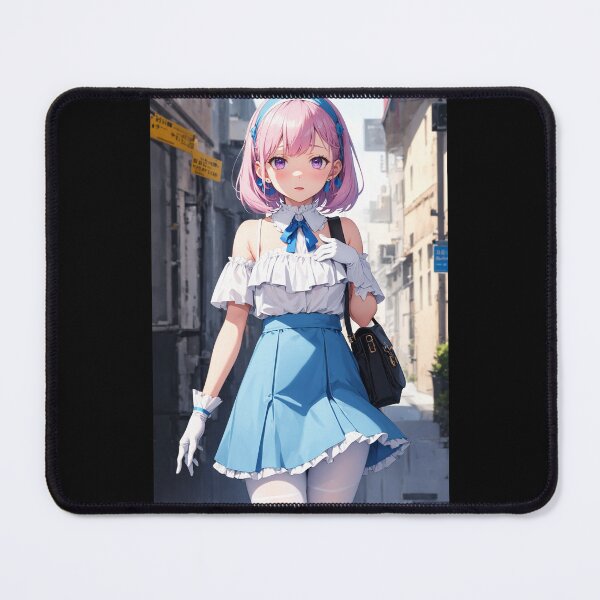 Item preview, Sweet Pastel Girl Strolling the City Streets designed and sold by iloveanimechibi.