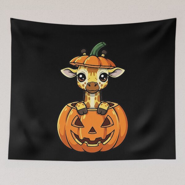 Item preview, Adorable Giraffe Halloween Pumpkin Pal designed and sold by k3rstman1.