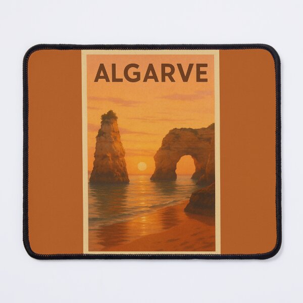 Item preview, Algarve Portugal Travel Art – Coastal Cliffs and Sunset Ocean Souvenir designed and sold by Annika Shurafa.
