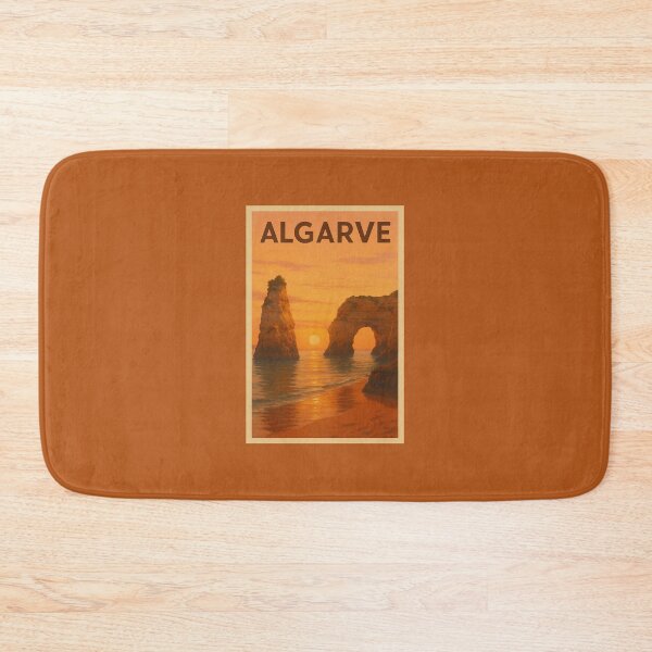 Item preview, Algarve Portugal Travel Art – Coastal Cliffs and Sunset Ocean Souvenir designed and sold by Annika Shurafa.