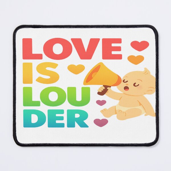 Item preview, Love Is Louder Bullhorn Baby designed and sold by Mai Tucents Designs.