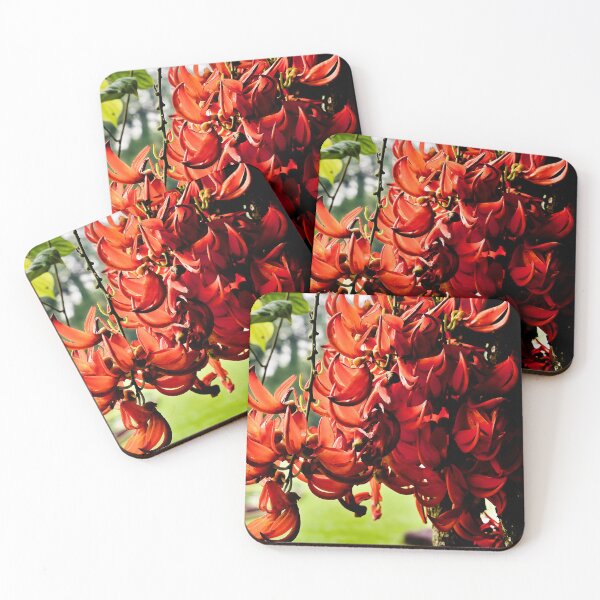 Item preview, Flaming splendor of tropical red jade flowers designed and sold by franck380.