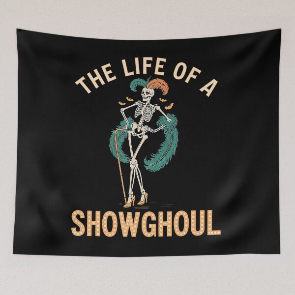 Item preview, La vida de una showghoul, una corista esqueleto retro para Halloween designed and sold by Khescoiu.
