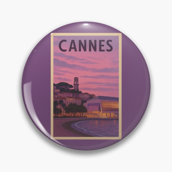 Item preview, Cannes France Travel Art – Sunset Riviera Coastline and City Souvenir designed and sold by Annika Shurafa.