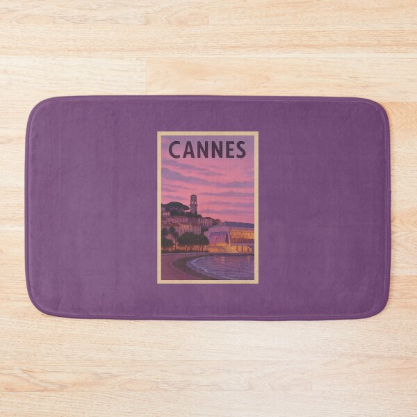 Item preview, Cannes France Travel Art – Sunset Riviera Coastline and City Souvenir designed and sold by Annika Shurafa.