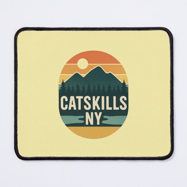 Item preview, Catskills NY Retro Hiking Badge | Upstate New York Mountain Design designed and sold by Youssef-BM.