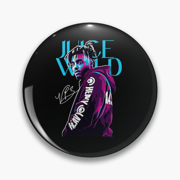 Item preview, Personaje ciberpunk de Juice Wrld con brillo morado y azul designed and sold by dragonmaid269.