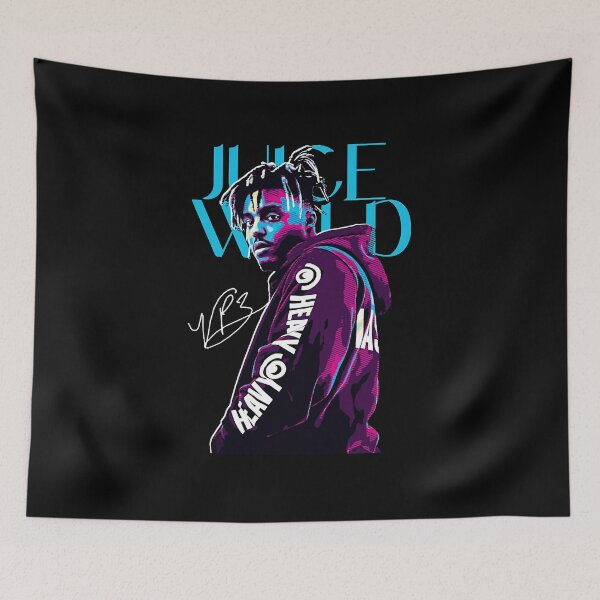 Item preview, Juice Wrld Cyberpunk Character in Purple and Blue Glow designed and sold by dragonmaid269.