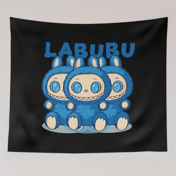 Item preview, Labubu In Blue Character Fanart Poster  designed and sold by Slimeee199.