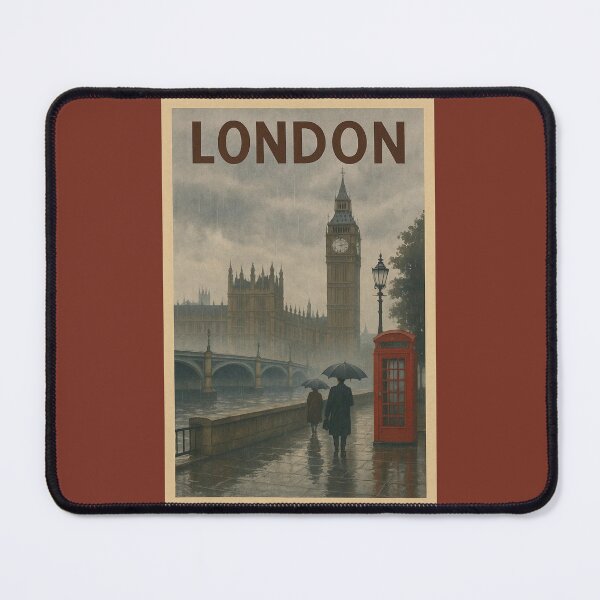 Item preview, London England Travel Art - Big Ben Westminster Rainy Day Souvenir designed and sold by Annika Shurafa.