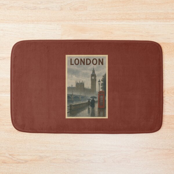 Item preview, London England Travel Art - Big Ben Westminster Rainy Day Souvenir designed and sold by Annika Shurafa.