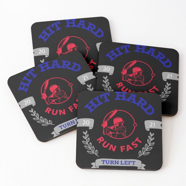 Item preview, Hit Hard Run Fast Turn Left Baseball designed and sold by Danieledaijo.