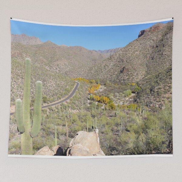 Item preview, Stunning Fall Trees And Saguaro Cacti designed and sold by simonjayphotos.