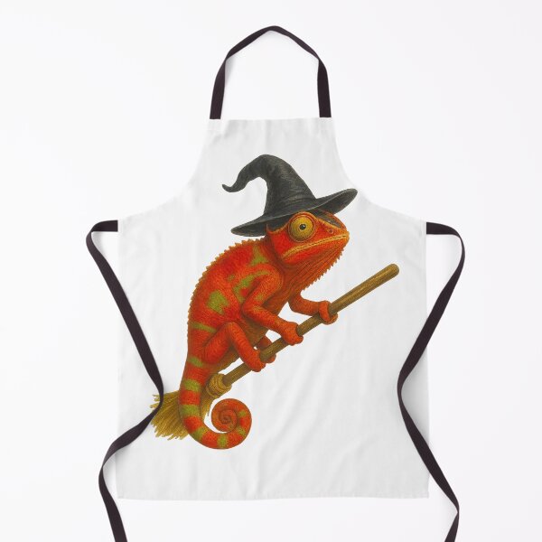 Item preview, Red Witchy Iguana Riding a Broomstick designed and sold by thehaywirehoney.