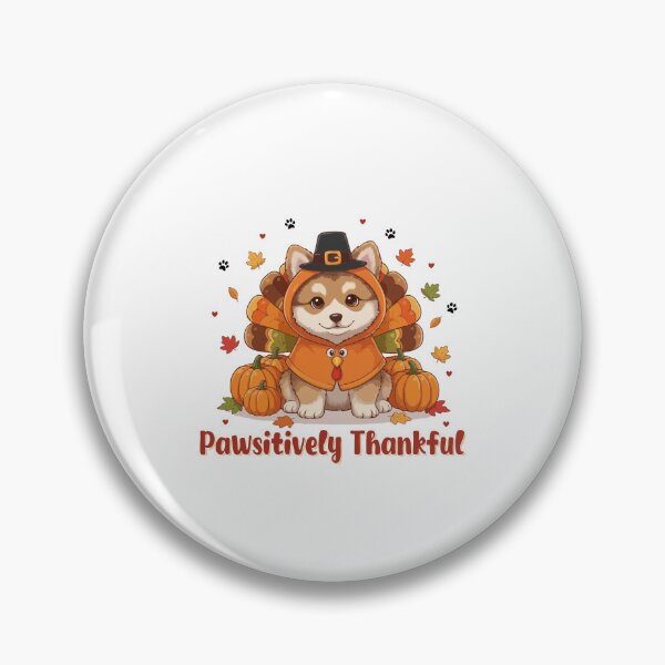 Item preview, Pawsitively Thankful Keeshond Thanksgiving Cute Fall designed and sold by The Real Life Symphony.