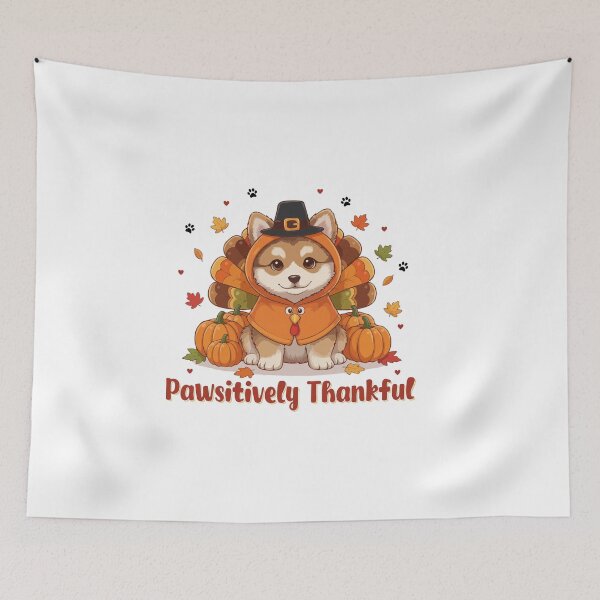 Item preview, Pawsitively Thankful Keeshond Thanksgiving Cute Fall designed and sold by The Real Life Symphony.