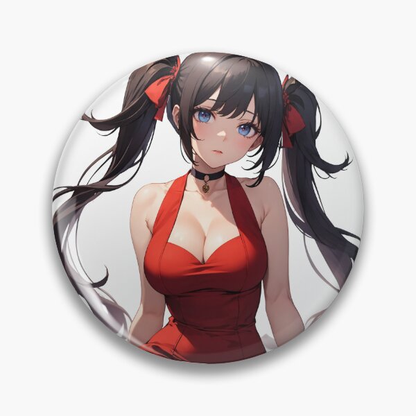 Item preview, The Alluring Maiden in a Stunning Red Halter Dress designed and sold by iloveanimechibi.