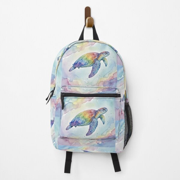 Item preview, Turtle Rainbow Watercolor | Colorful Sea Turtle Ocean Art designed and sold by DreamiCanvas.