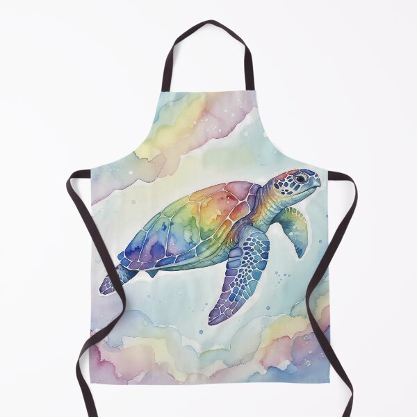 Item preview, Turtle Rainbow Watercolor | Colorful Sea Turtle Ocean Art designed and sold by DreamiCanvas.