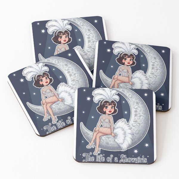 Item preview, The Life of a Showgirl Cartoon Sticker Sparkling Moon Showgirl Aesthetic designed and sold by Gurjeetpixelart.