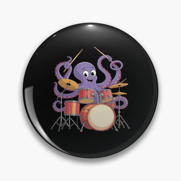 Item preview, Drums drummer musical instrument band octopus octopus designed and sold by KingsLife1994.