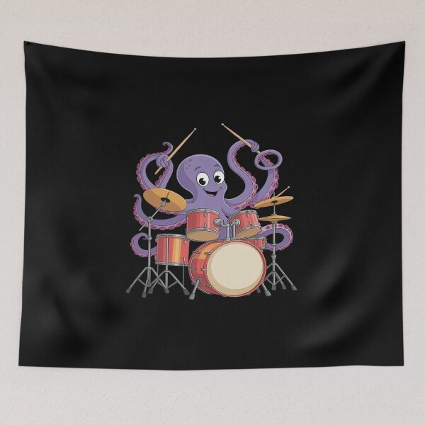 Item preview, Drums drummer musical instrument band octopus octopus designed and sold by KingsLife1994.