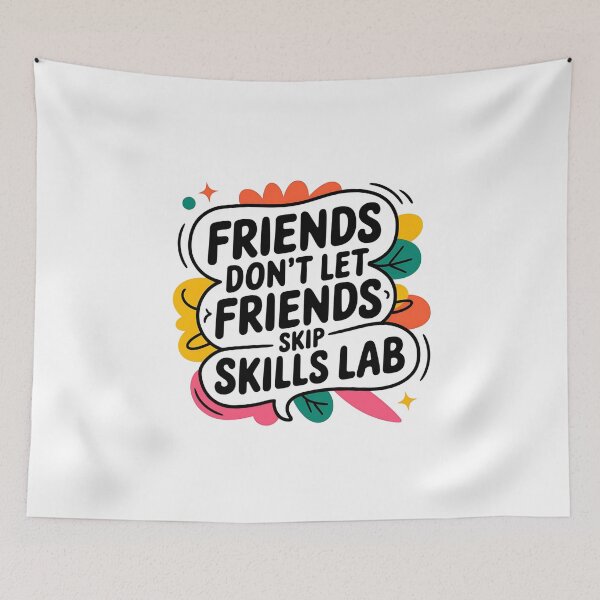 Item preview, Friends Don’t Let Friends Skip Skills Lab | Funny Student Nurse designed and sold by CuteDesignables.