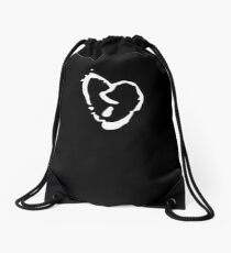 xxxtentacion broken heart symbol Drawstring Bag