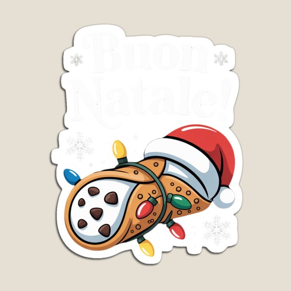 Aperçu de l'œuvre Cannolo Joyeux Noël En Italien Buon Natale créée et vendue par RayArmstrong.