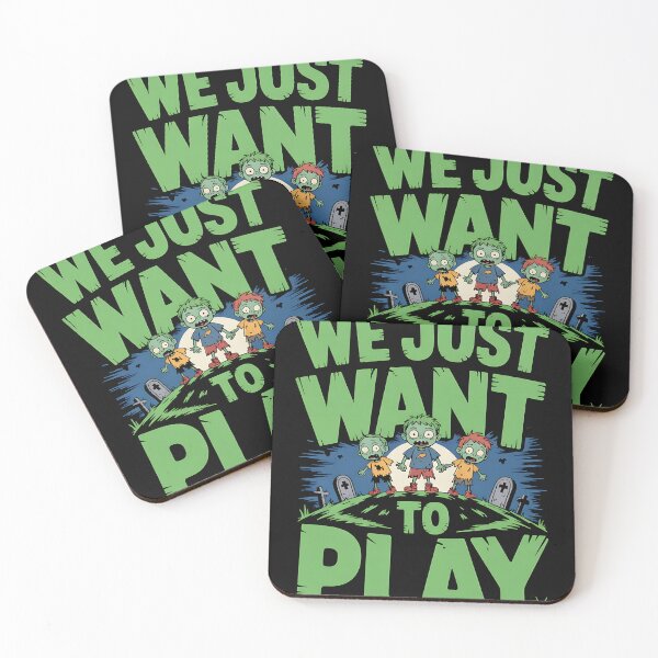 Item preview, We Just Want to Play Zombies designed and sold by sandrahofer-art.