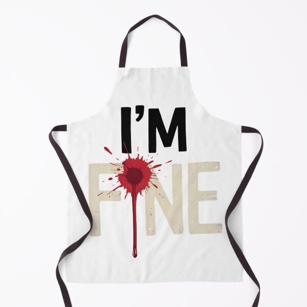 Item preview, I’m Fine Zombie Humor designed and sold by sandrahofer-art.