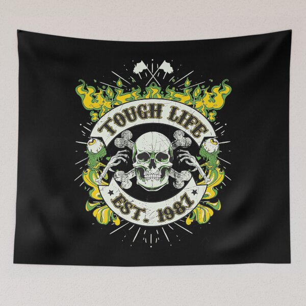 Item preview, Tough Life Est 1987 Fire Skull Crossbone Jacob Zelazny Transparent	 designed and sold by bzpxcmlsyw60.