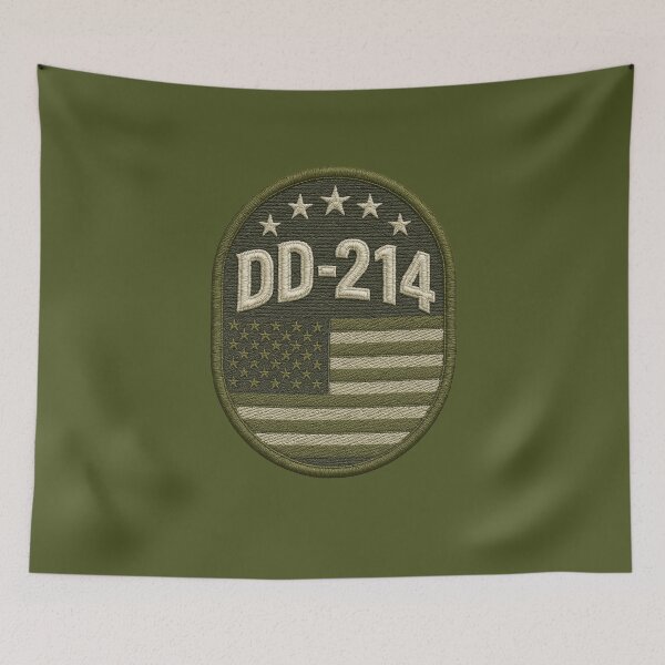 Item preview, DD-214 Tactical Veteran Patch – Oval Embroidered Badge of Honor designed and sold by getpressedshirt.