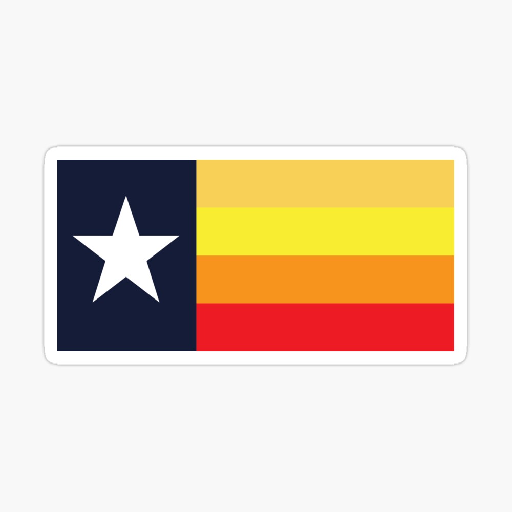 Texas Retro Astros Colors Sticker