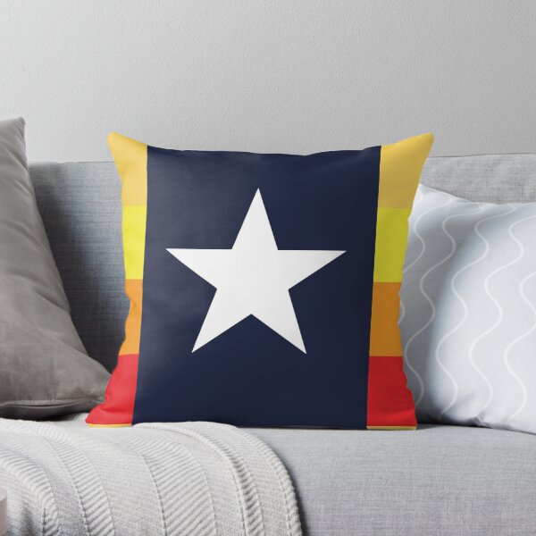 Retro Space City Houston Gift Idea Houston Classic Vintage Texas Sports  Jersey Throw Pillow, 18x18, Multicolor