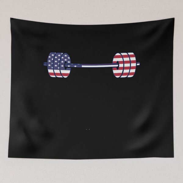 Artikelvorschau, USA Flagge Langhantel Powerlifting Gewichtheben Form entworfen und verkauft von jfxtmrchx57.