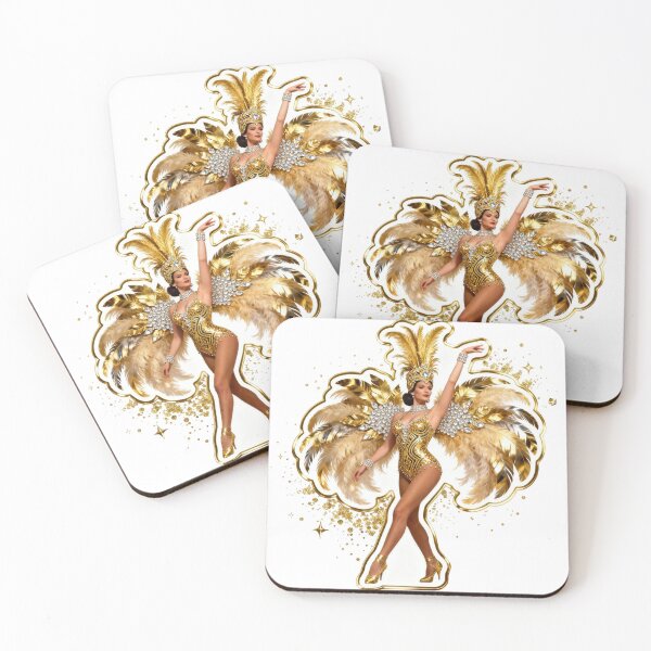 Item preview, Golden Showgirl Pinup Toon Illustration The Life of a Showgirl Cartoon Sticker designed and sold by Gurjeetpixelart.