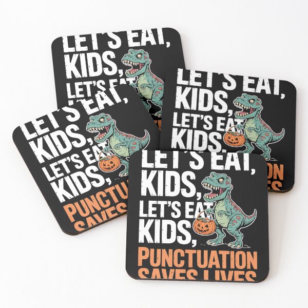 Item preview, Let’s Eat Kids Dinosaur Pun designed and sold by sandrahofer-art.