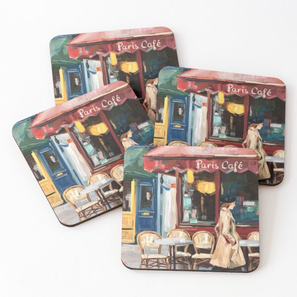 Item preview, French Cafe Watercolor Illustration … By Carraann designed and sold by CARRAANN.