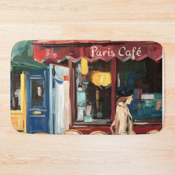 Item preview, French Cafe Watercolor Illustration … By Carraann designed and sold by CARRAANN.