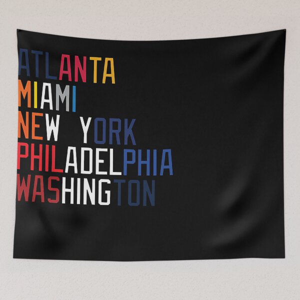 Item preview, Nl East Team Colors And Locations designed and sold by Salomelasquez.