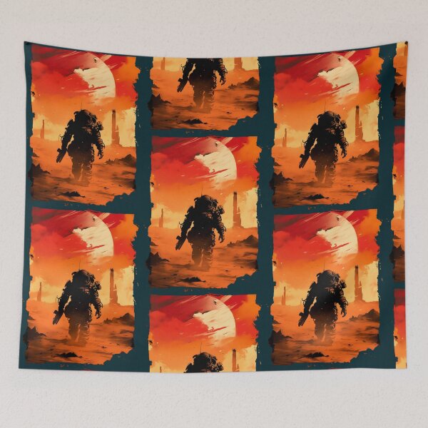 Item preview, Marine Trekking on Mars - Scifi designed and sold by XephArtcute.